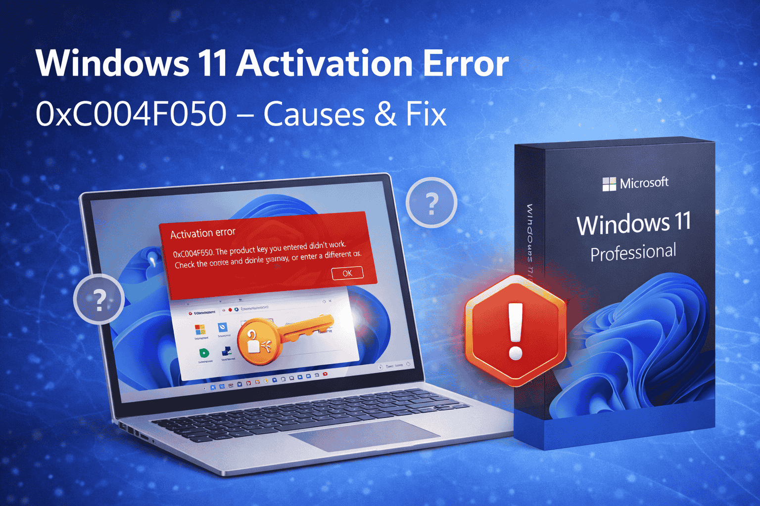 Windows 11 Activation Error 0xC004F050 – Causes & Fix