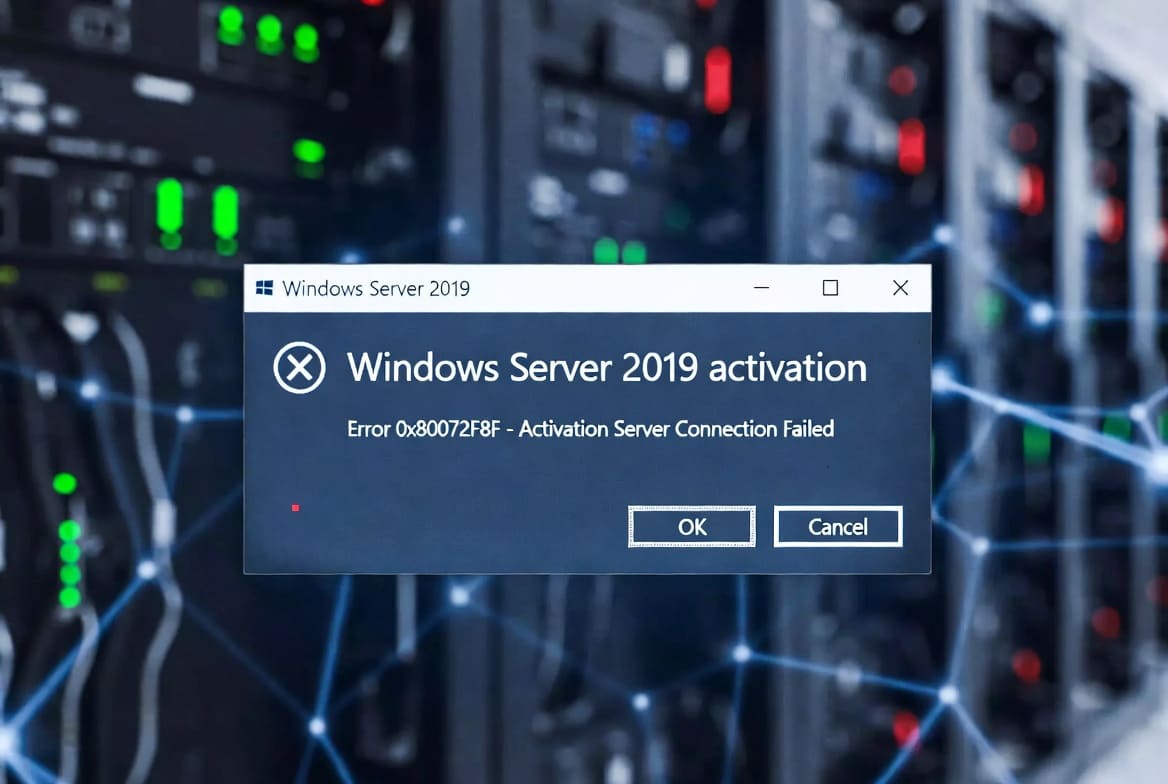Fix: Windows Server 2019 Error 0x80072F8F (Activation Server Connection)