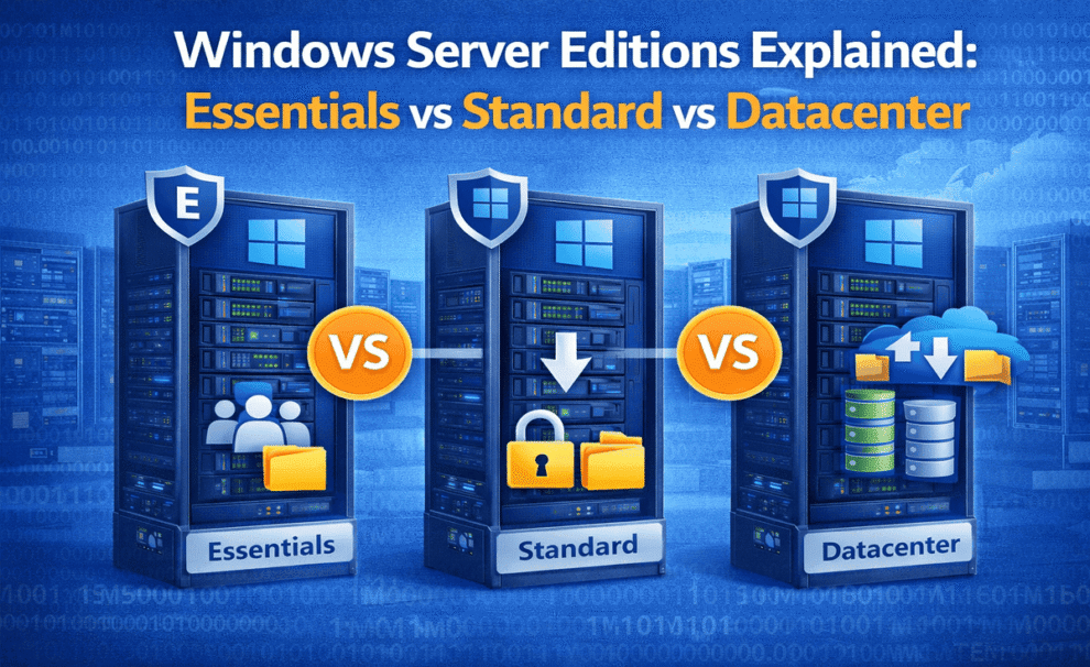 Windows Server Editions: Essentials vs Standard vs Datacenter (Full Guide)