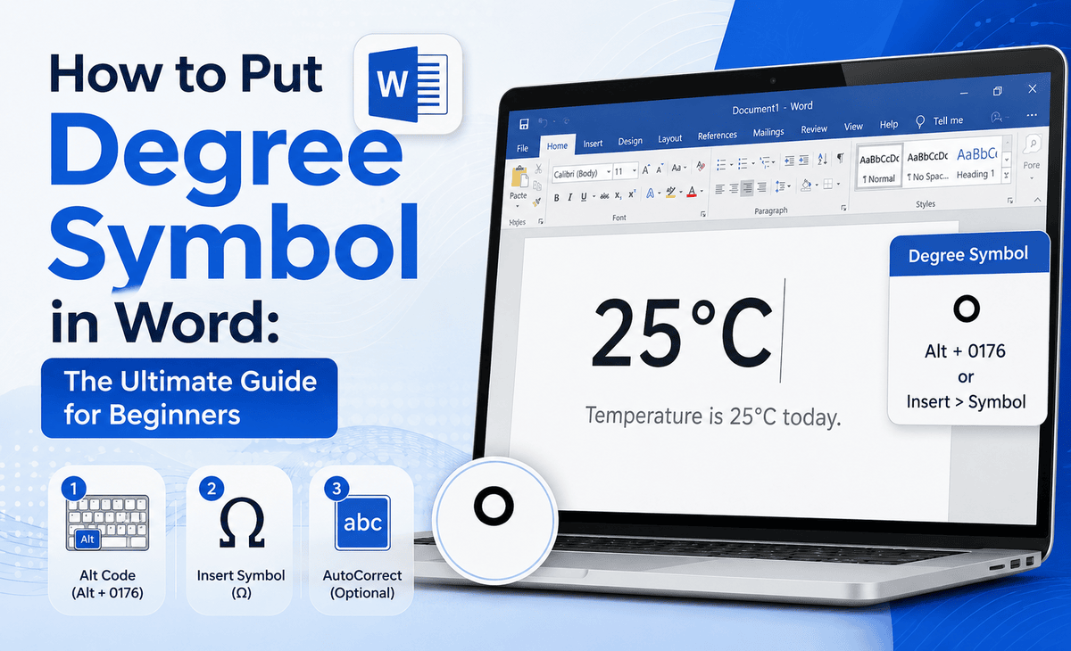 How to Put Degree Symbol in Word: The Ultimate Guide for Beginners
