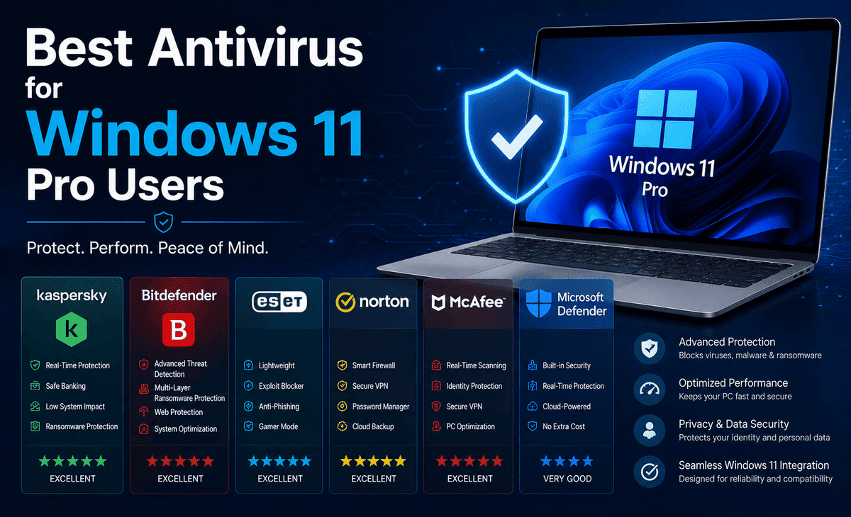 Best Antivirus for Windows 11 Pro Users (2026)